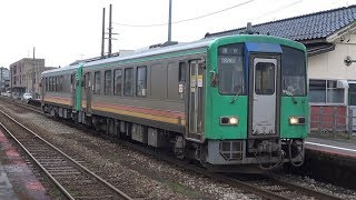 【4K】JR高山本線　普通列車キハ120形気動車　ｷﾊ120-347+ｷﾊ120-344　西富山駅発車