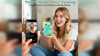 Overview: Faircosy Dinosaur Crochet Kit for Beginners: 2PCS Crochet Animal Kits for Adults - Lea...