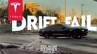 DRIFTING FAIL - MUSTANG CRASHES INTO A TESLA | TESLACAM STORIES #65