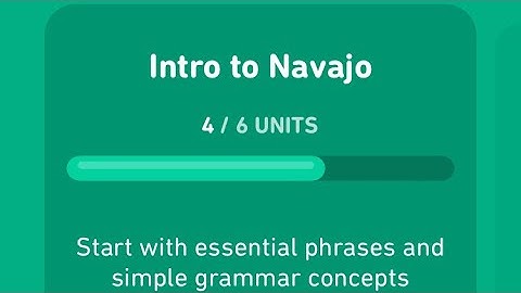 Let’s learn Navajo with Duolingo