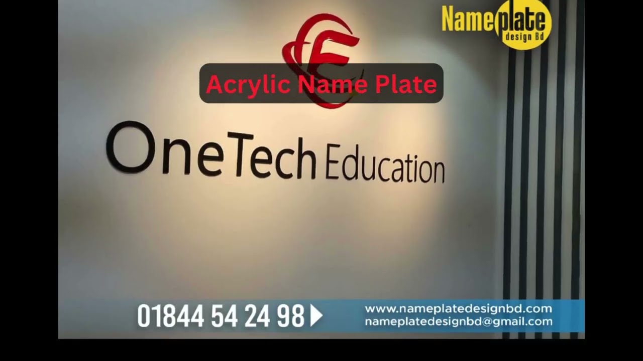 Acrylic Letter Nameplate for Dental Clinic