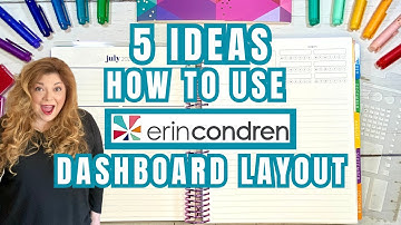 5 Ideas How to Use Erin Condren Dashboard Layout