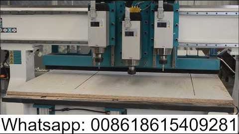 3 spindle wood mdf nesting machine cnc router cutting drilling gloving