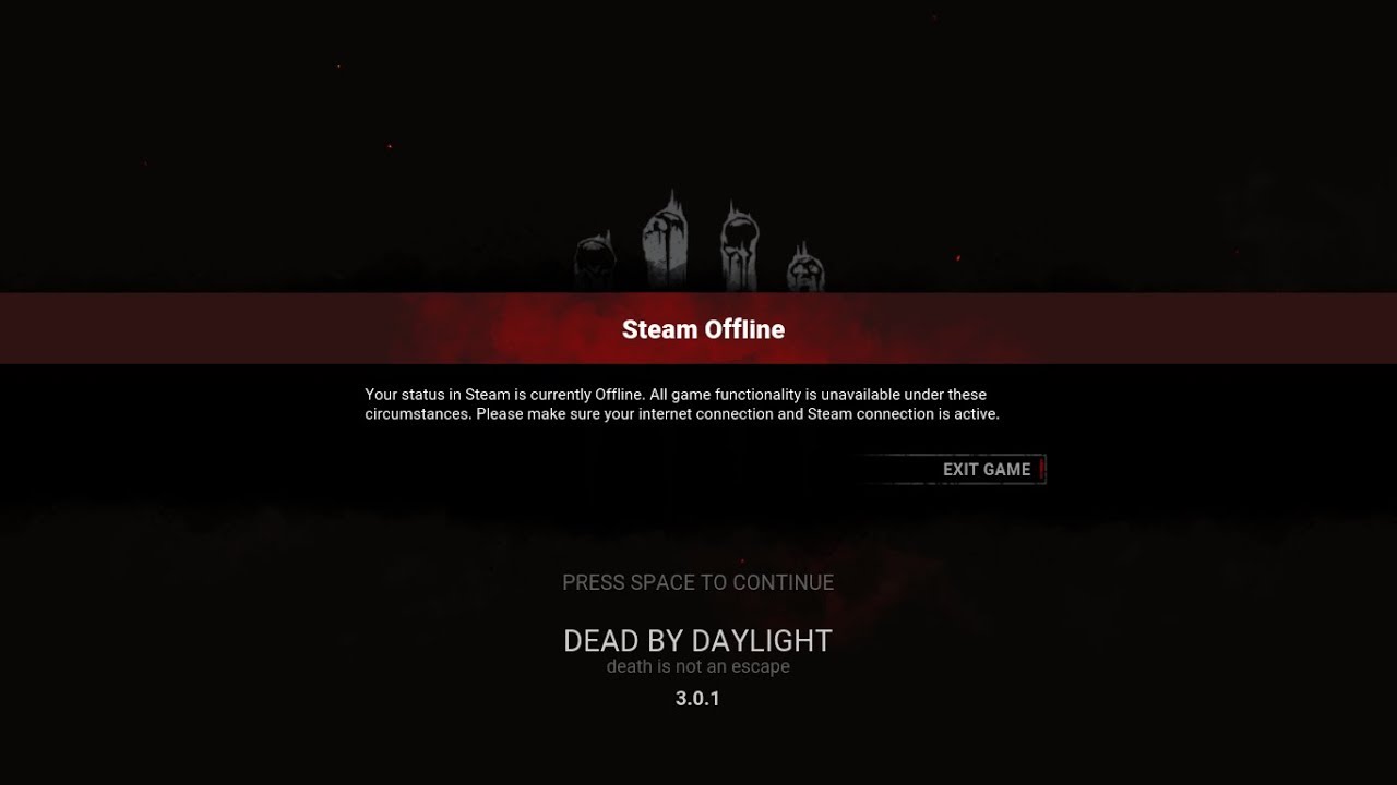 Potential Fix For Steam Offline Error In Dead By Daylight Youtube