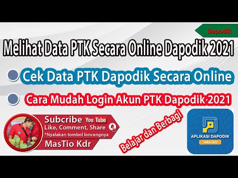 Cara Melihat Data PTK Secara Online Melalui Akun Dapodik 2021