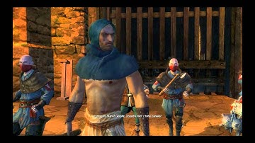 Zaklínač 1 - gameplay part 2 - hard difficulty - CZ