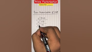 Prime Factorization of 325 #math