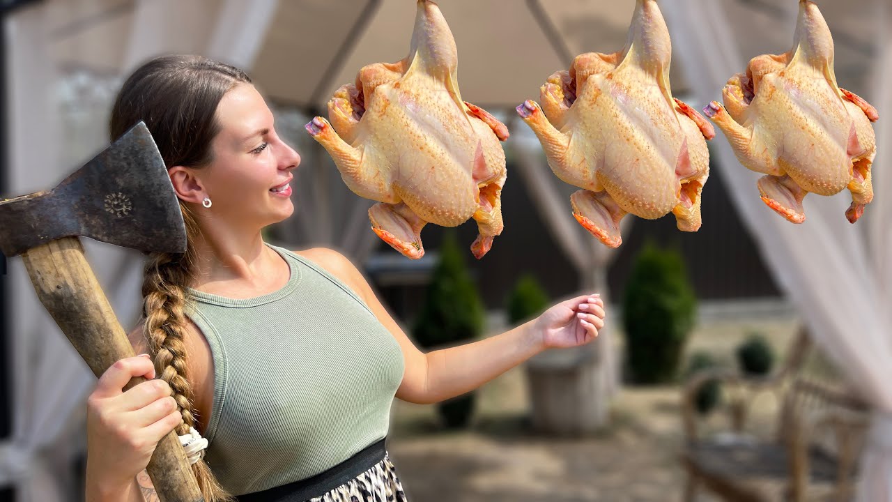 Whole Fried Chicken Recipe | Relaxing Cooking in the Village ASMR