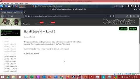 Bandit Part 3 - OverTheWire Bandit Wargame Level 4 and Level 5 OverTheWire bandit Level 4 And  5
