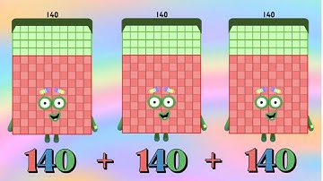 NUMBERBLOCKS | ADDITION OF 3 SAME GIANT NUMBERS | LEARN TO COUNT BIG NUMBERS | hello george