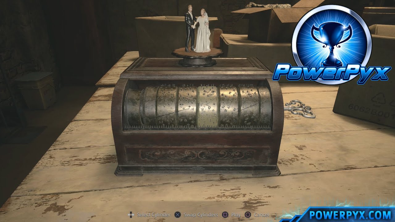 Resident Evil 8 Village Music Box Cylinders Film Projector Puzzle resident-evil-8-village-music-box-cylinders-film-projector-puzzle