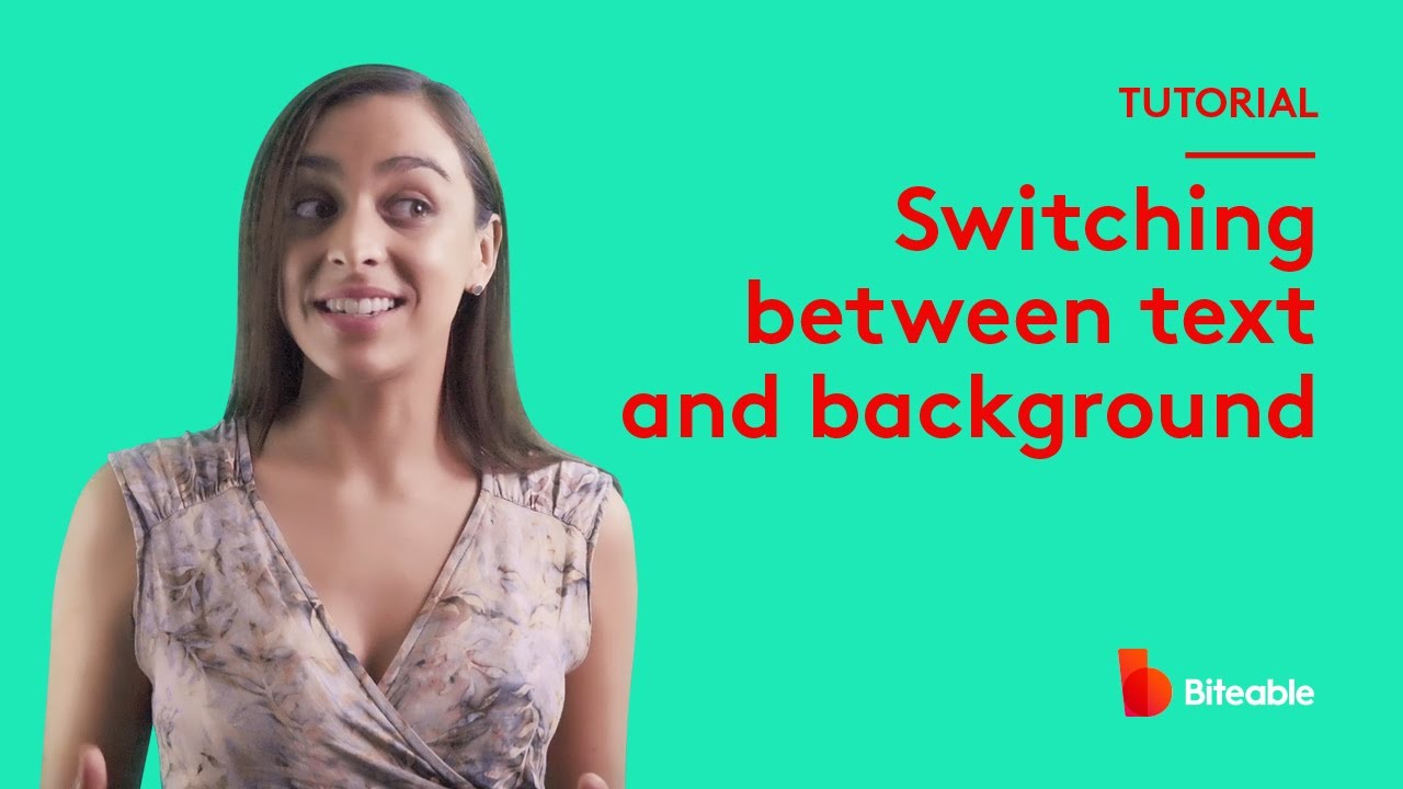 Switching between text and background - YouTube