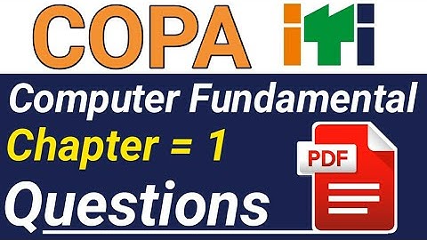 COPA Theory Question chapter 1 computer fundamental most important MCQ for CTS exams with pdf