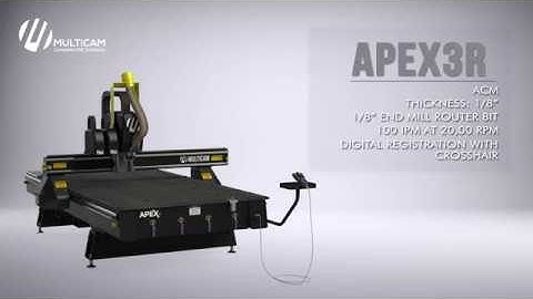 MultiCam Apex3R CNC Router Cutting 1/8" ACM