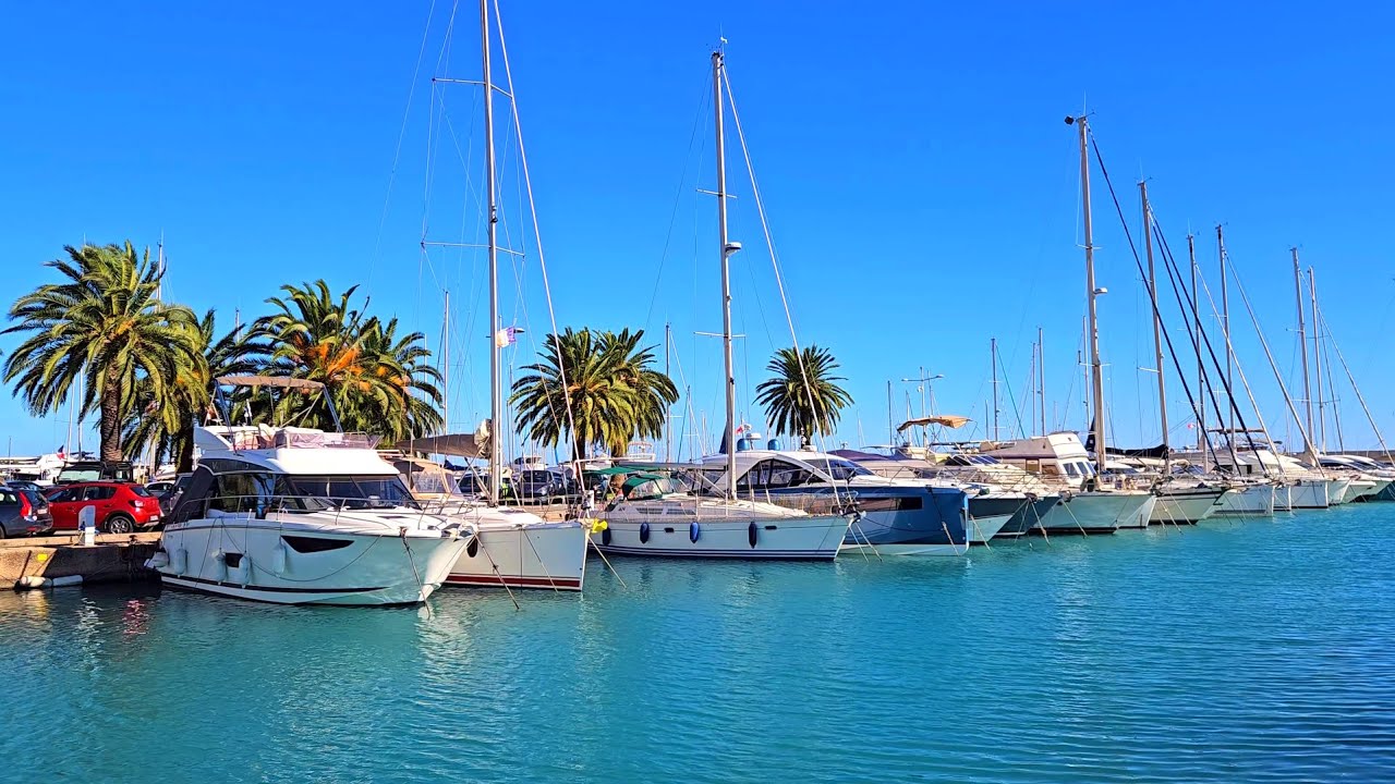 [4K] 🌍 ЛАЗУРНАЯ РИВЬЕРА 🌴 Прогулка - Сен-Лоран-дю-Вар ⛵ в Кань-сюр-Мер 🌞🪂 Лазурный Берег | ФРАНЦИЯ