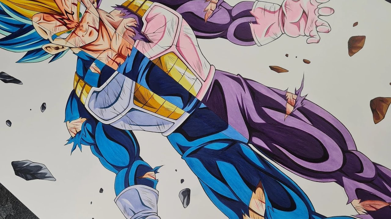 Coloring VEGETA 3 Best Forms in REAL TIME! - YouTube