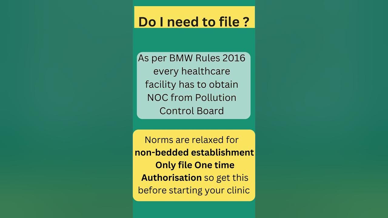 Bio Medical Waste Registration BMW Authorisation for Clinics