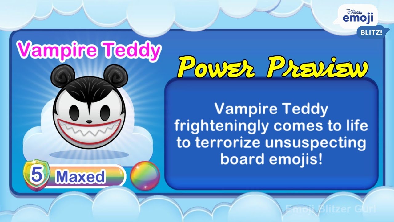 VAMPIRE TEDDY (L5) - Nightmare Before Christmas - Disney Emoji Blitz - V72