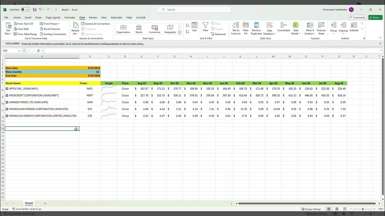 How To Pull Real time Stock Data In Excel W Data Type Function how-to-pull-real-time-stock-data-in-excel-w-data-type-function