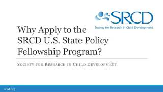Why Apply to the SRCD U.S. State Policy Fellowship Program?