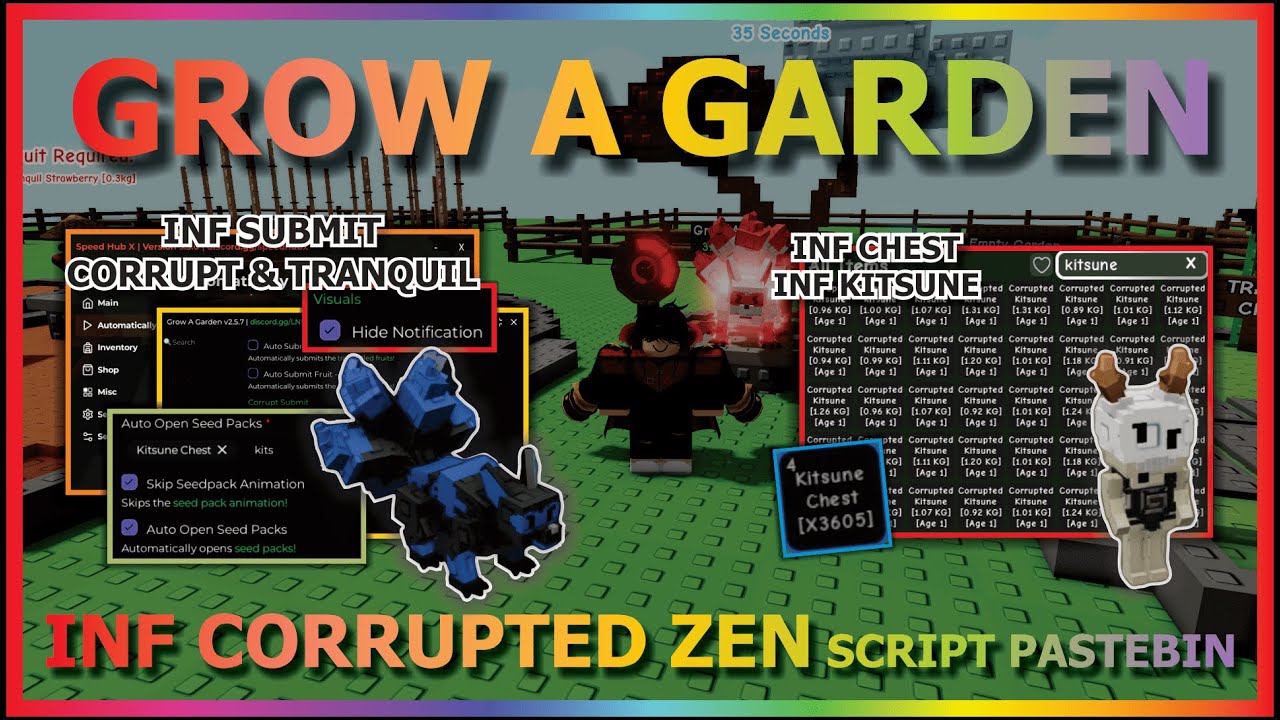 GROW A GARDEN Script Pastebin 2025 INFINITE SUBMIT, INF KITSUNE