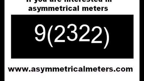 Prog - Irregular asymmetrical meters