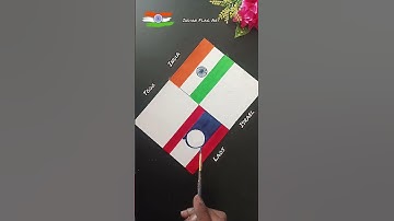 Flags drawing 🇮🇳 Indian Flag Art 🇮🇳 🇹🇬 🇱🇦 🇮🇱 #indian #shorts #short feed #flag #art #viral