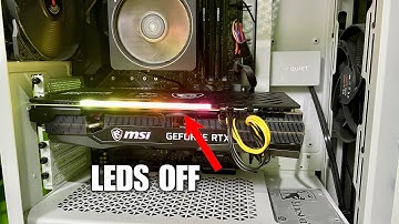 How To Turn Off Led Lights On MSI Graphic Card
