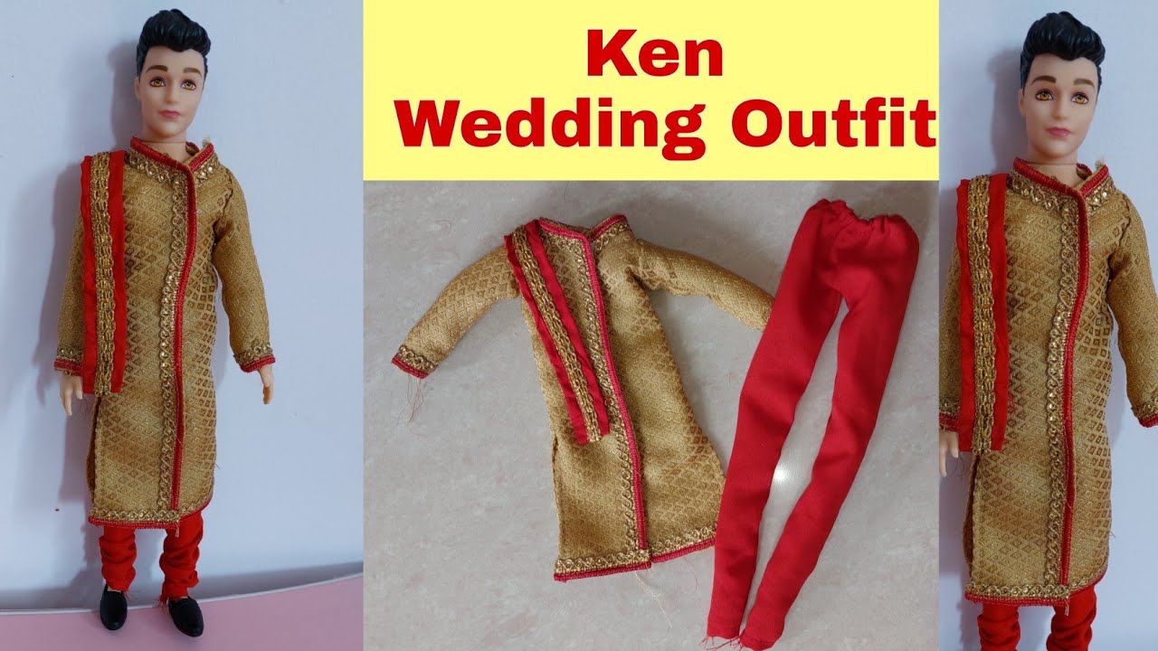 Wedding dress for ken | Ken Wedding outfit | Ken doll sherwani making | Sono Dolls