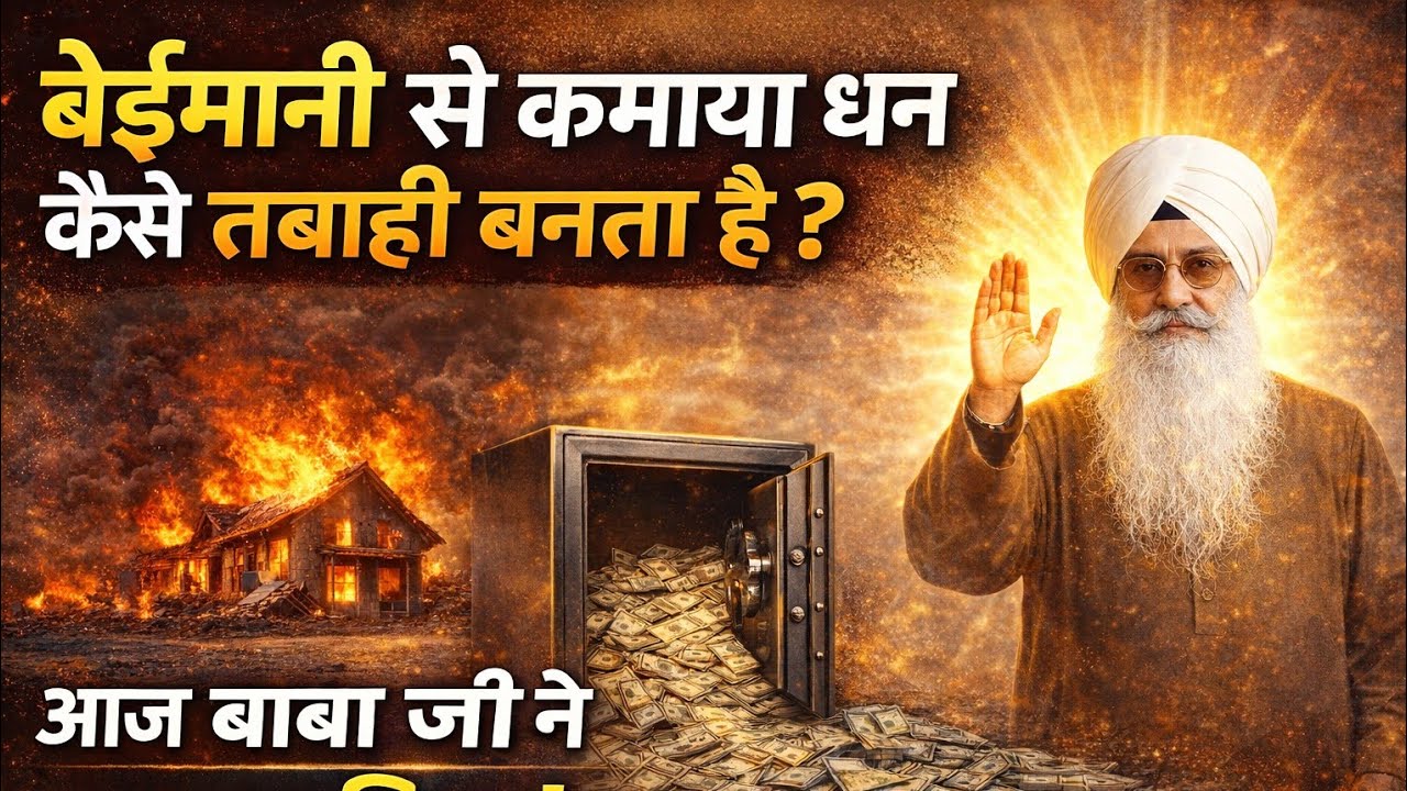 बेईमानी से कमाया धन कैसे तबाही बनता है! आज बाबा जी ने बता दिया😱! Radha Swami ji #satsang 