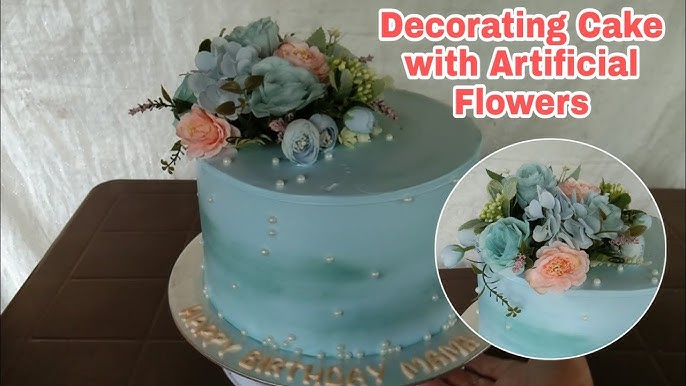 Cake decorating: how to use artificial flowers on cakes 