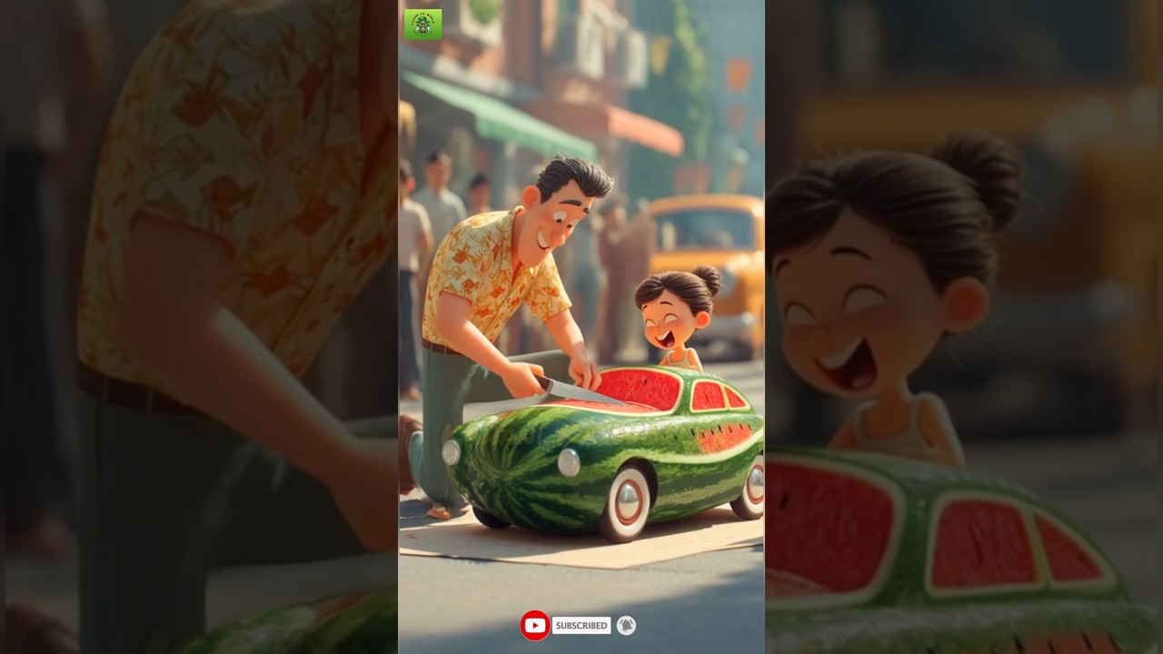 🍉 Dad Built a Watermelon Car for His Daughter... Happy 🍉