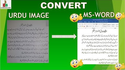 How to convert Urdu image to MS-Word|Urdu pic ko word mein kesy tabdeel karien?