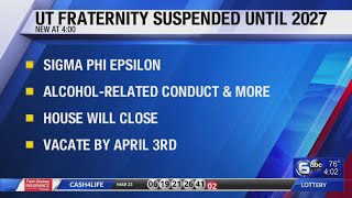 UT Fraternity suspended until 2027