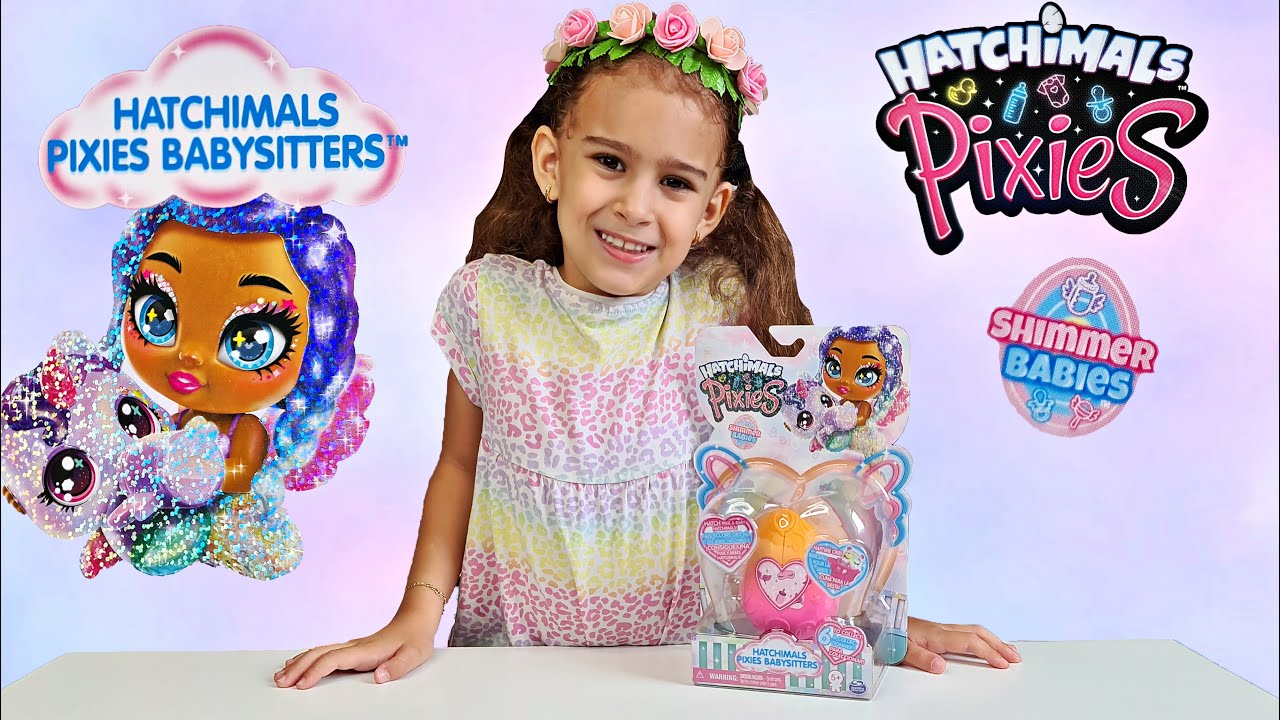 Spin Master - Hatchimals Hatchimals Pixies, Shimmer Babies Babysitter With  Baby Hatchimal