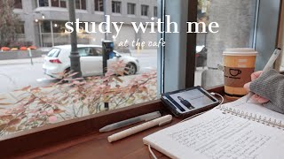 cafe study with me | 1-hour real-time, coffee shop ambiance asmr, with background noise [no music]