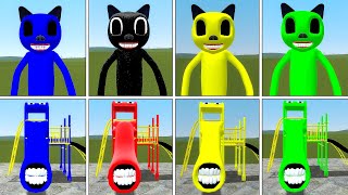 CARTOON CAT ALL COLORS vs THE EXTRA SLIDE ALL COLORS In Garry's Mod!