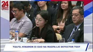 Tulfo challenges Bamban Mayor Alice Guo to take a lie detector test | 24 Oras