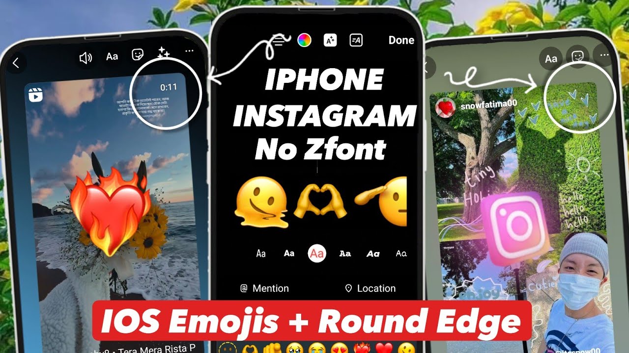 Ios Round Story InstaAero Tutorial | IOS Emojis + Share Reels Like Iphone + Repost ...