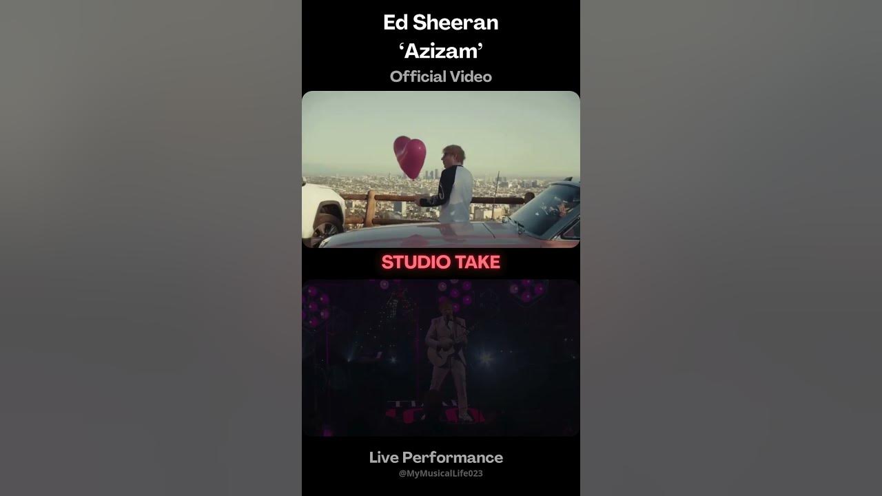 Ed Sheeran - Azizam (STUDIO TAKE VS LIVE VERSION)🎵🎤 #edsheeran #shorts #music