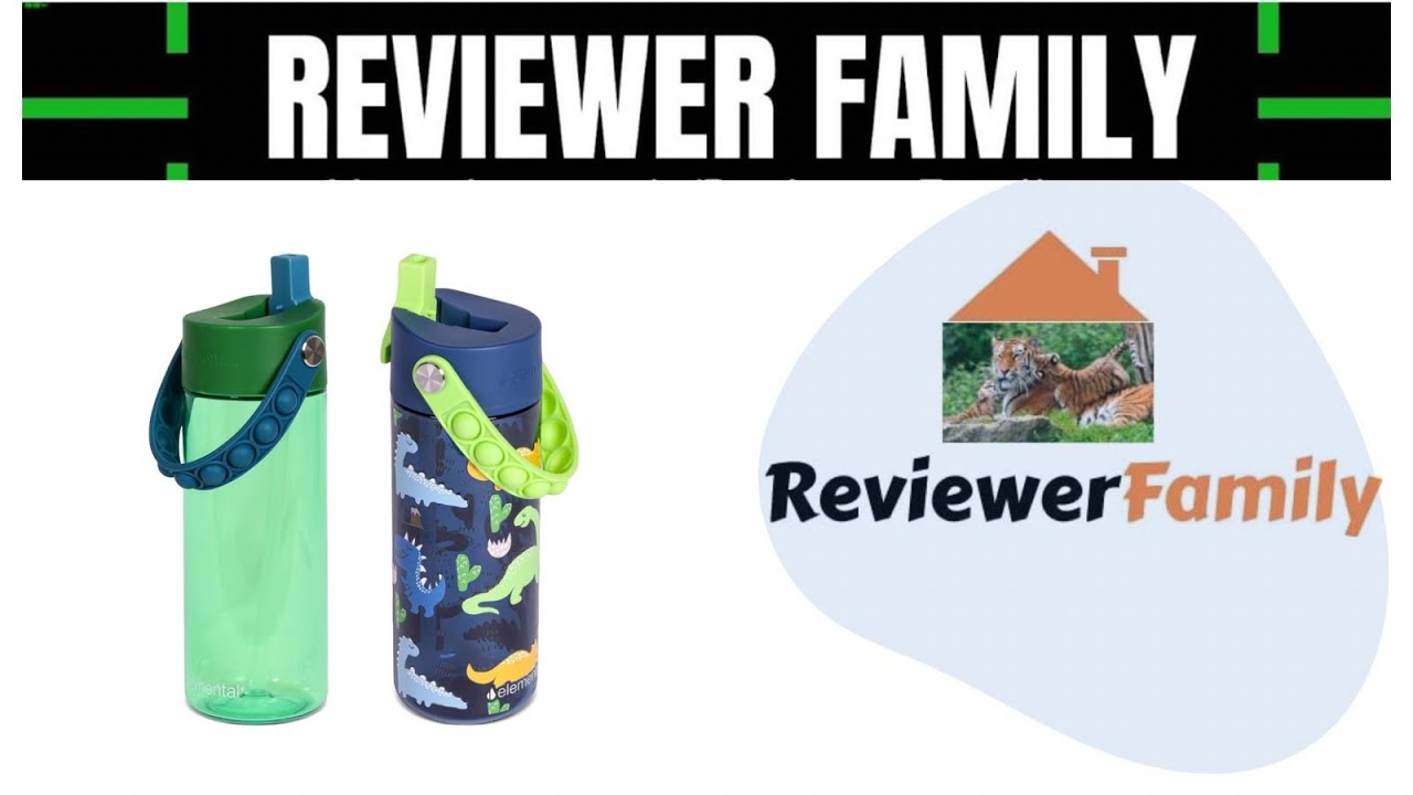 Elemental Leak Proof Water Bottles for Kids - Splash Kids Water Bottle Fidget Pop-it Handle