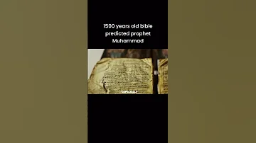 1500 Year Old Bible Predicted Prophet Muhammad Bible Prophetmuhammad 