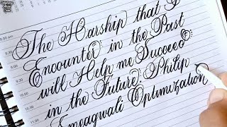caligrafía cursiva escritura alfabetos letras | mayúsculas y minúsculas