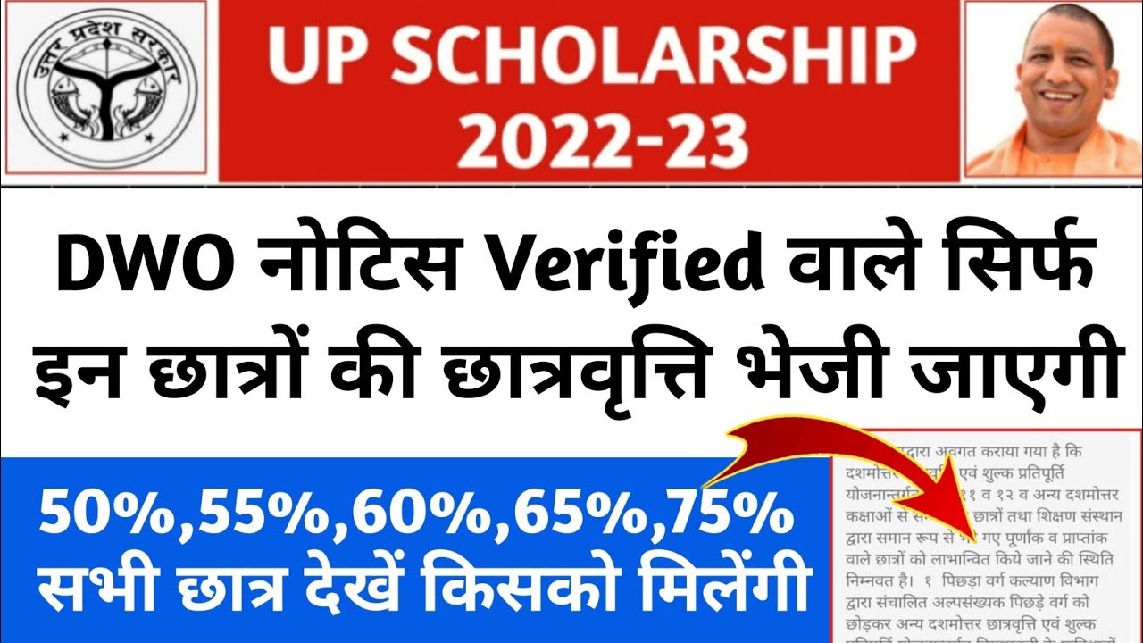 up scholarship kab tak aaega 2022-23/up scholarship obc latest news ...