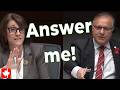 ANSWER ME Treasury Board President Confronted Over Dodging Conservative Tough Questions 