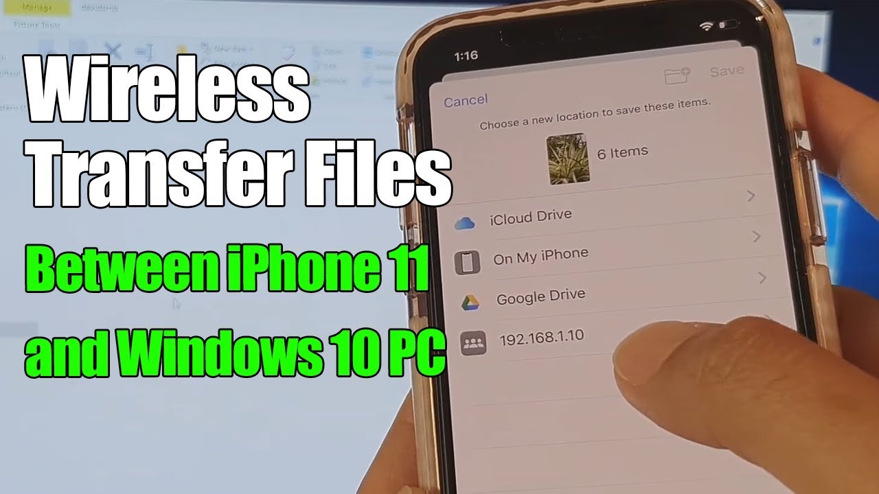 How to Wireless Transfer Files Between iPhone 11 and Windows 10 - YouTube