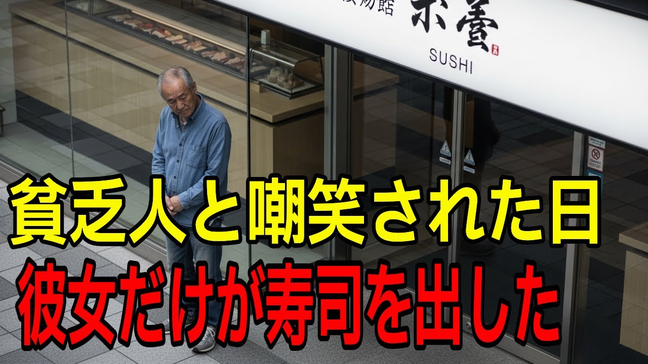 「貧乏人と嘲笑された70代の老人。唯一、女性職人だけが寿司を出した日」