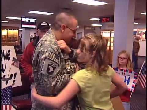 A news package about US Army Captain Josh Nichols, his wife Angela and their new born son: Jackson. Originally Jackson was on schedule to be born right when his father got home on leave from being stationed in Iraq, but mother nature pushed it up a few weeks. Here Captain Nichols meets his new born son for the first time ever at the Central Wisconsin Airport. Produced at WSAW Newschannel 7 in Wausau, Wisconsin. Written and voiced by Jeff Thelen, photographed and edited by Erik Cieslewicz. This package won the Associated Press Award for Best Feature Story and A Wisconsin Broadcasters Award of Excellence for Best Feature Story for 2008.