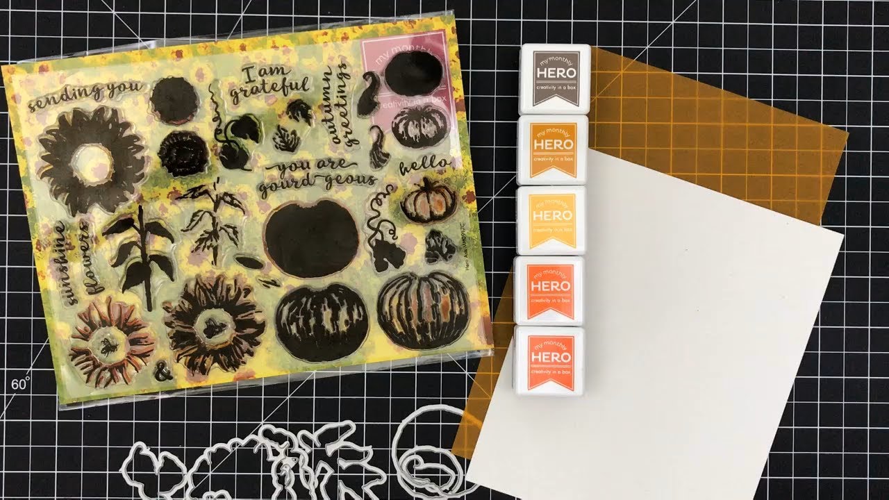 10 Cards - 1 Kit | Hero Arts Monthly Card Kit September 2017 | Part 2 ...
