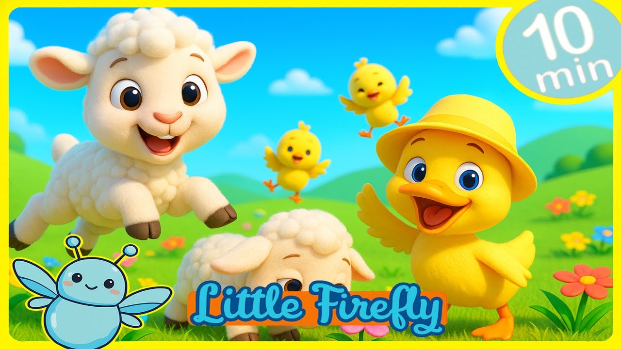 Little Sheep & Flower Fun 🐑🌼 + BEST KIDS SONGS Compilation | Music for Toddlers | Little Firefly